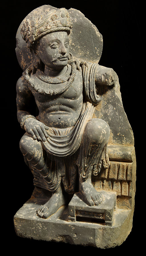 Nice sculpture of Panchika,consort of Hariti and commander of the Yakṣa army 