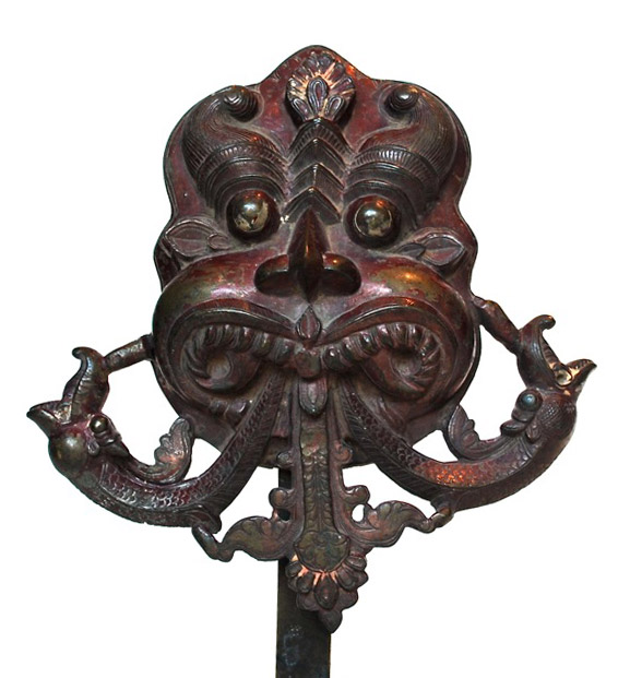 A very expressive cast Kirthimuka, from the top of a torana (shrine) of a Hindu divinity