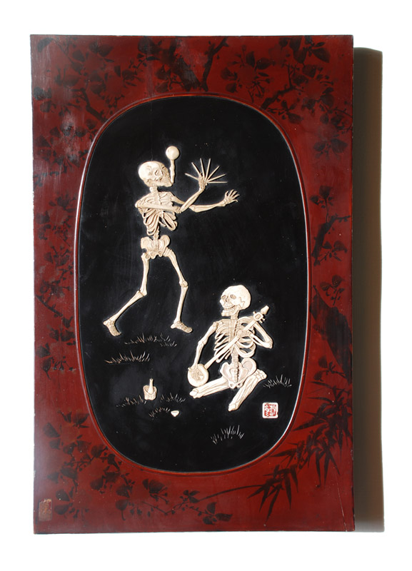 Lacquer with Skeletons