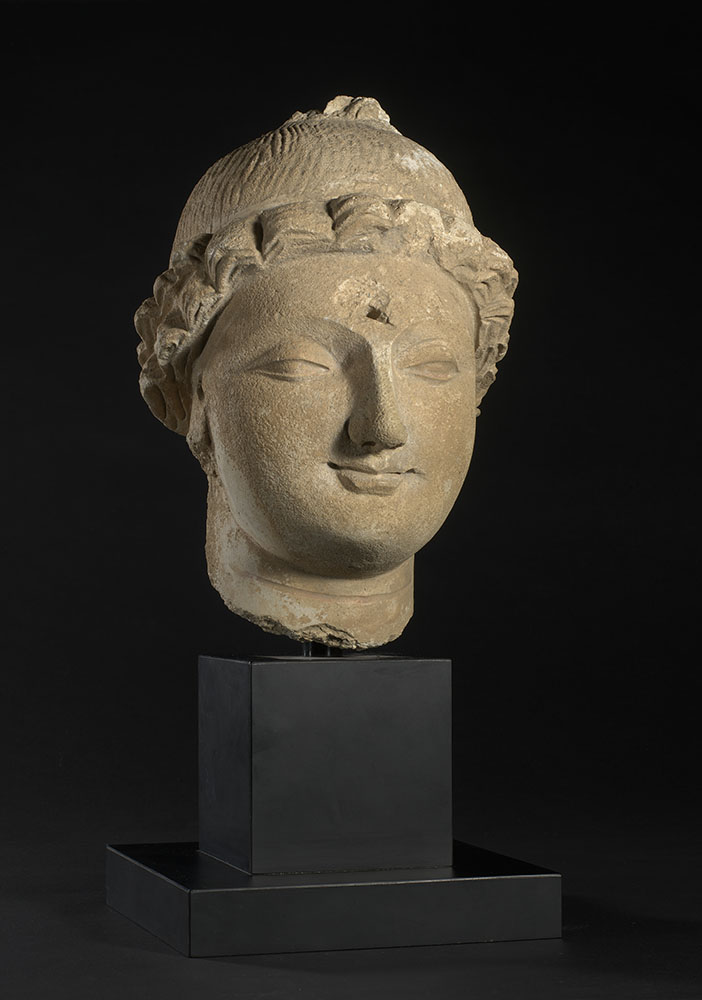 CATALOGUE NO. 22 STUCCO HEAD OF A BODHISATTVA