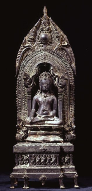 TABERNACLE WITH SEATED BUDDHA