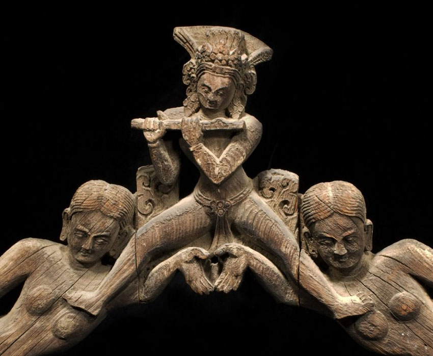 WOODEN SECTION FROM A TYMPANUM