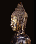 Standing wood Buddha