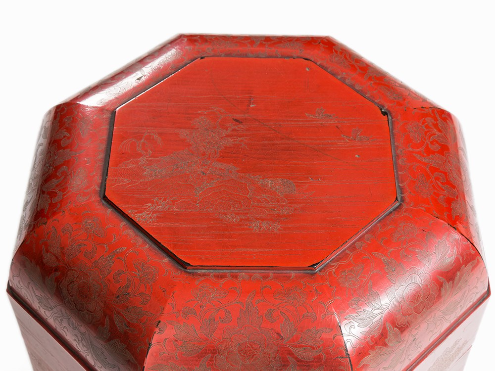 Red Lacquered Food Container (Jikirô),  Ryūkyū, 18th C.