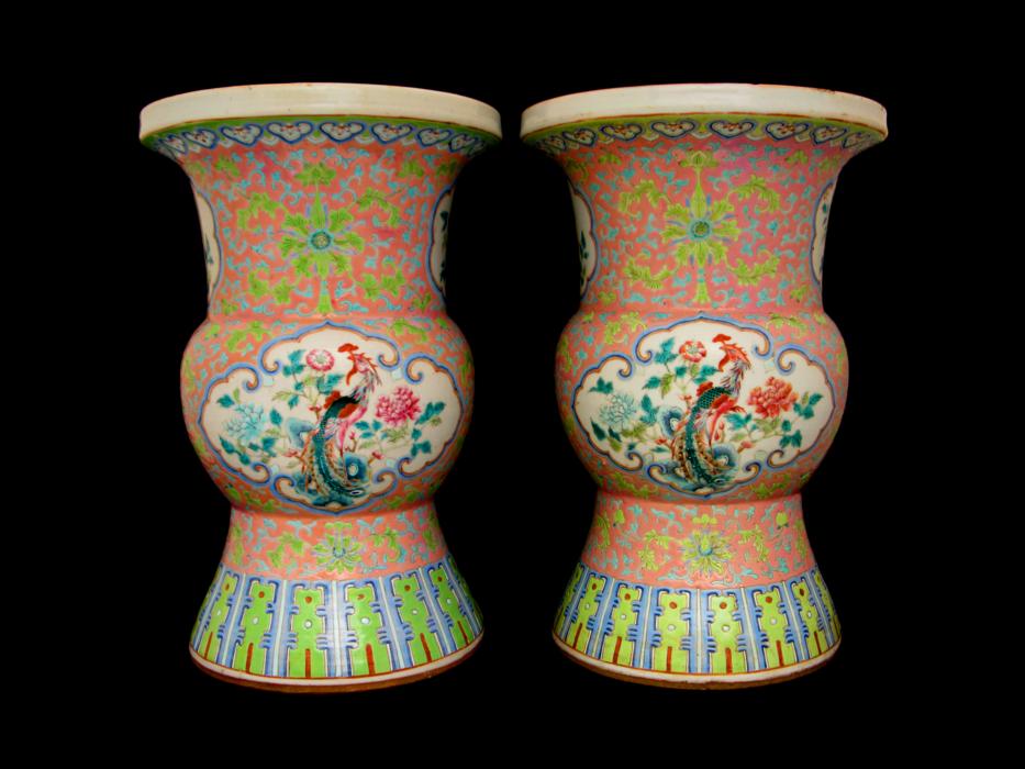Straits Chinese or Baba-Nonya Floor Spittoons
