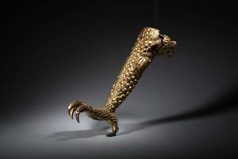 A Gilt Copper Dragon's Leg