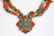 Tibetan Gold Gau Necklace