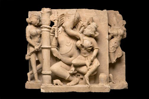 Dancing Ganesha with his Shakti