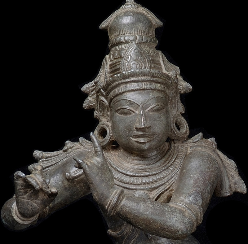 Krishna with Radha and Rukmini