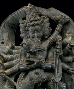 Twelve-Armed Chakrasamvara and His Consort Vajravarahi
