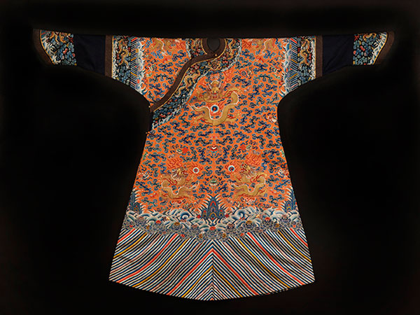 Longpao, a semi-formal court robe decorated with dragons