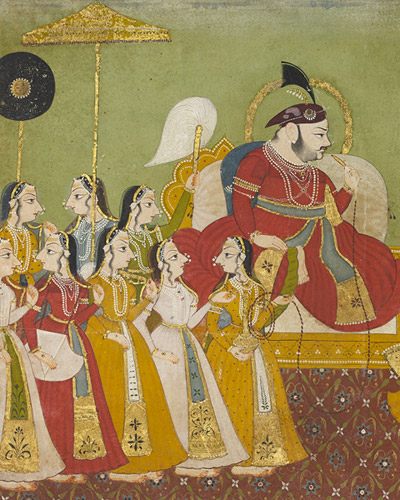 Maharana Jagat Singh II (r. 1734-1751) enjoying a dance performance (detail)
