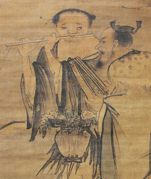 <i>Two Immortals: Lan Caihe and Cao Guojiu</i> (detail)