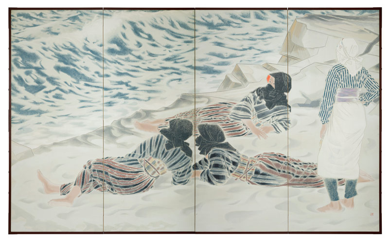 Shinsui Tanaka (Born 1902), <y>Hokuetsu no Ama (Divers in Hokuetsu)</i>