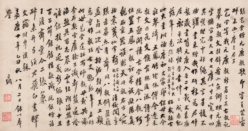 Weng Fanggang 1733-1818: CALLIGRAPHY IN RUNNING SCRIPT