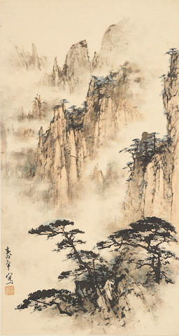 Dong Shouping (1904 - 1997): Landscape, circa 1980