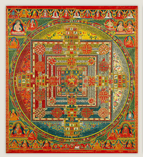A Mandala Depicting Kalachakra and Vichvamata
