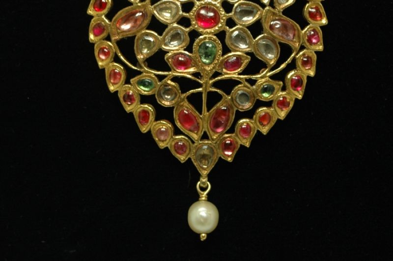 Antique multi-gemstone necklace from India.