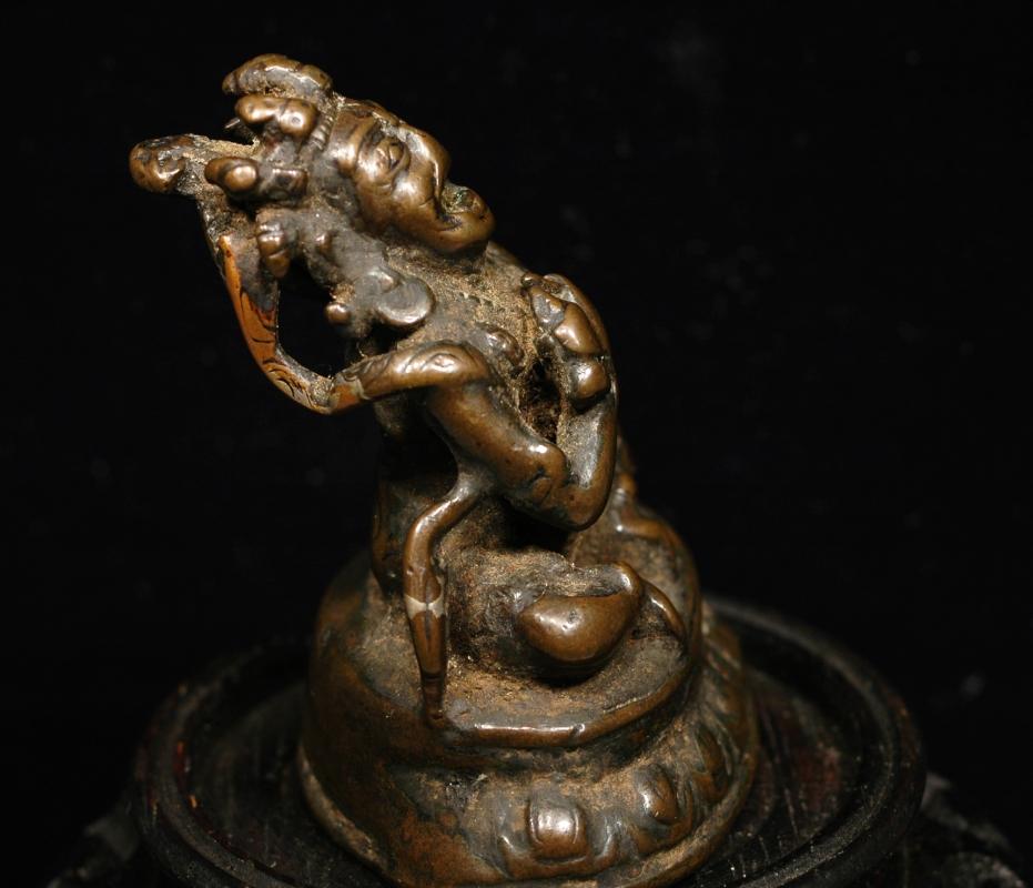Antique bronze statue from Tibet, depicting Heruka.