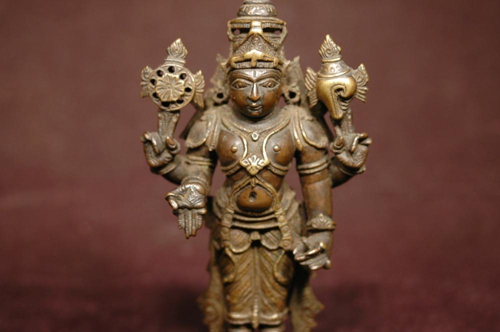 17th century Ganga Jamna Bronze of Vishnu.