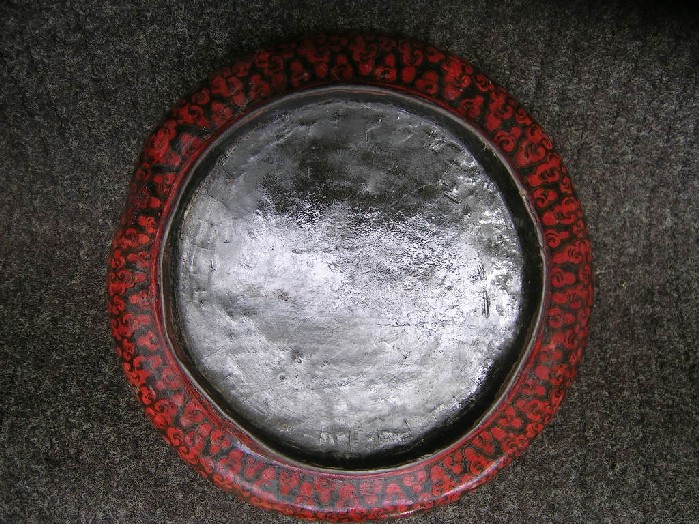A leather painted plate