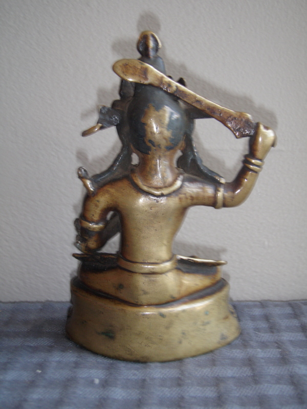 Manjushri in cast bronze 