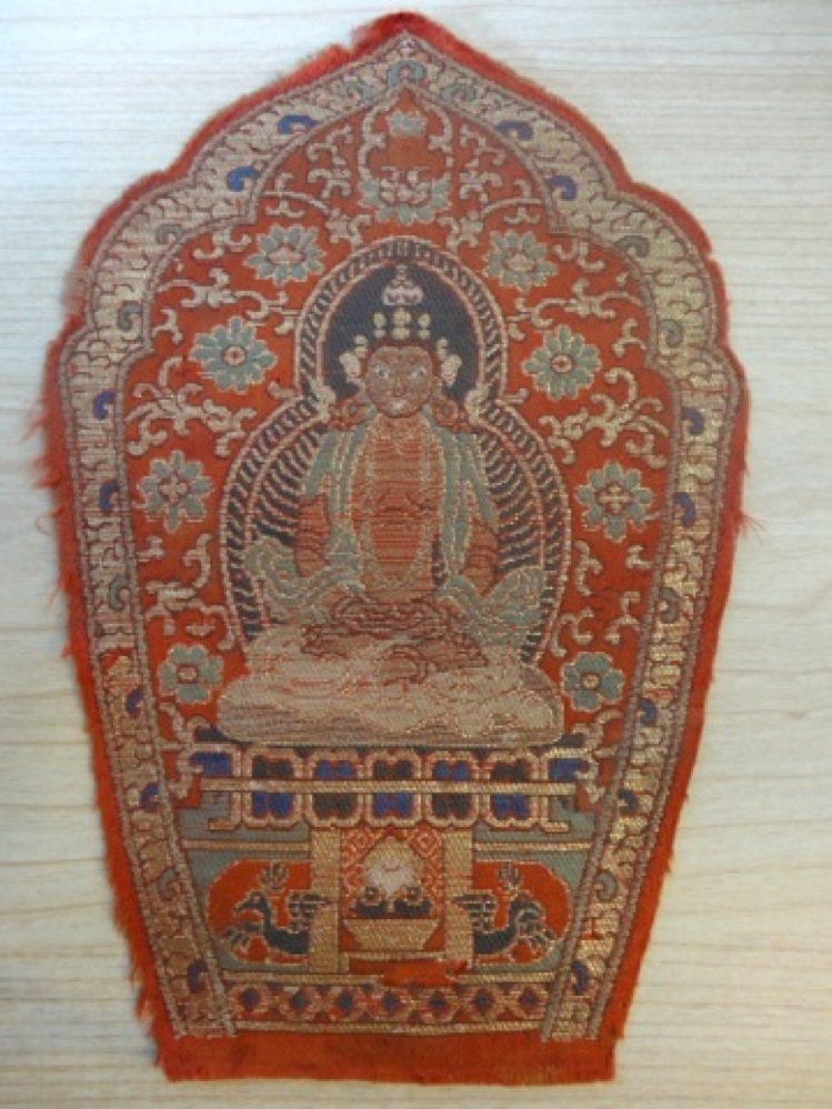 Sillk embroidery  featuring Amitābha              