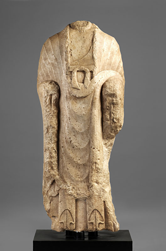 Marble Torso of a Standing Buddha
