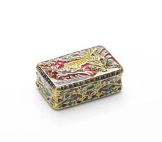 An enamelled gold box