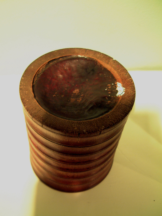 Chinese bamboo ribbed brush-pot