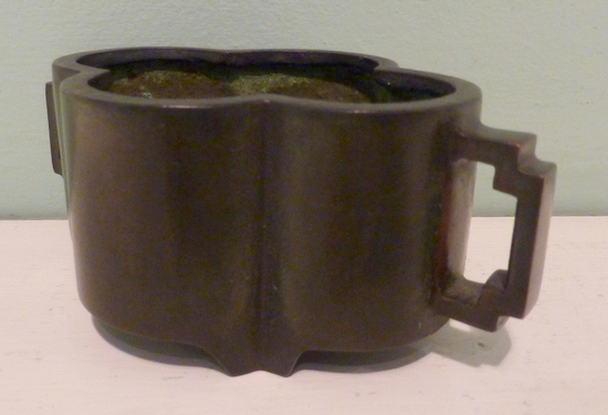 Chinese Ming bronze quatrefoil censer