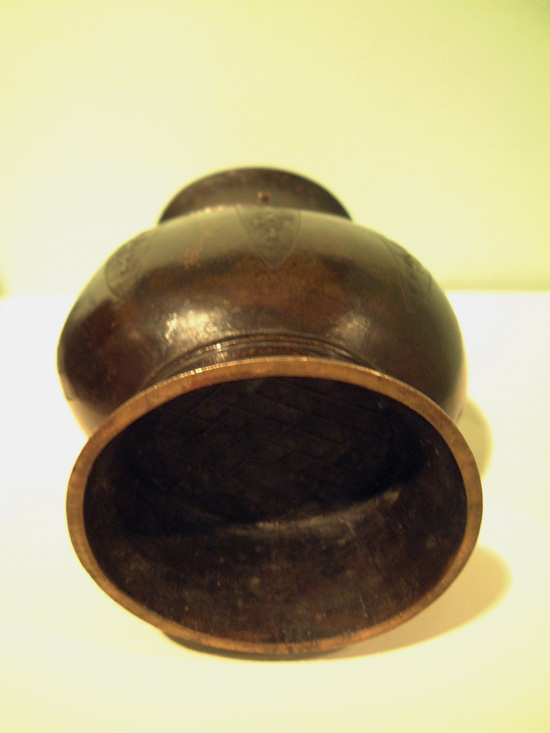 A patinated Chinese bronze vase, 12th-14th century