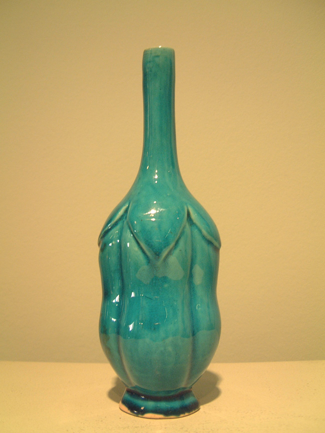 Chinese Kangxi period turquoise bottle