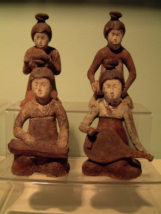 Set of seven Chinese Tang dynasty musicians