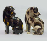 Pair porcelain dogs
