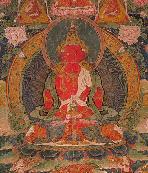 Amitayus with Bodhisattvas and Portrait of HH Dalai Lama