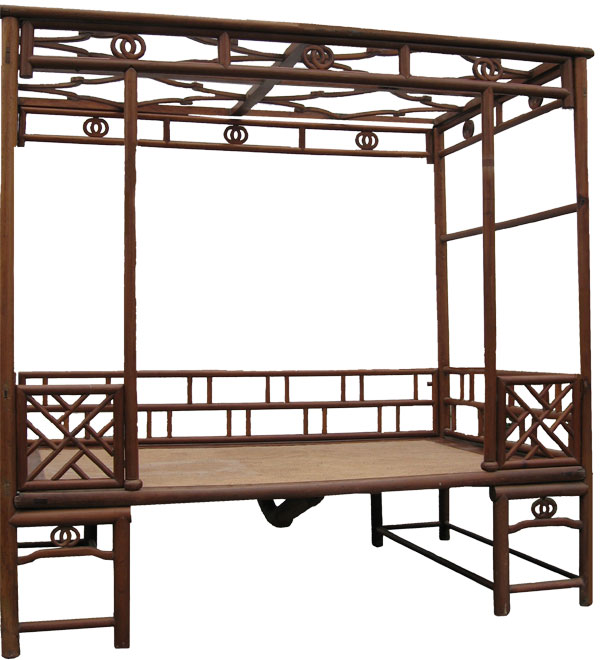 An excellent antique early style Ju wood canopy bed