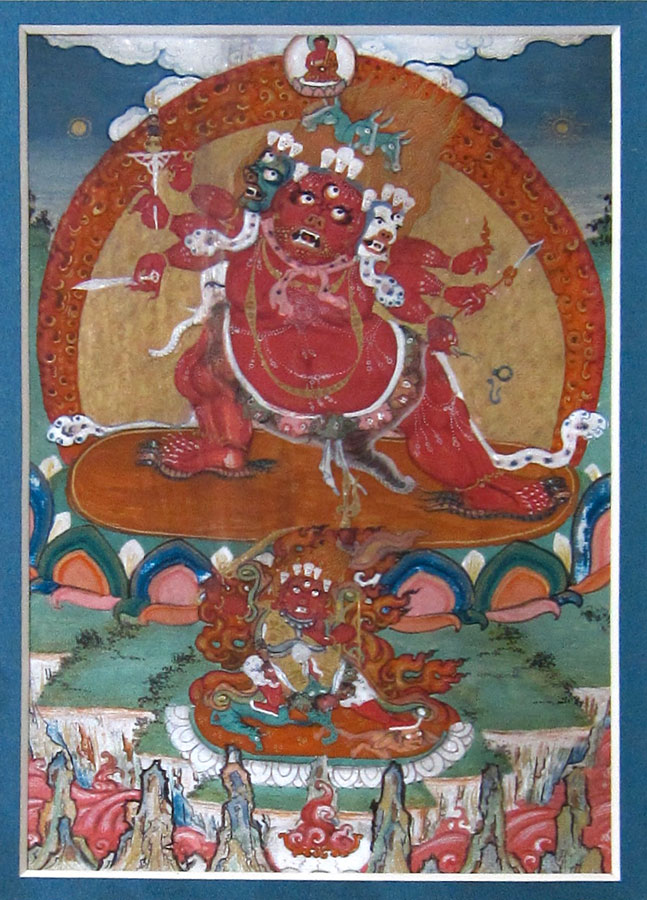 A Fine Miniature Thangka Depicting Heyagriva