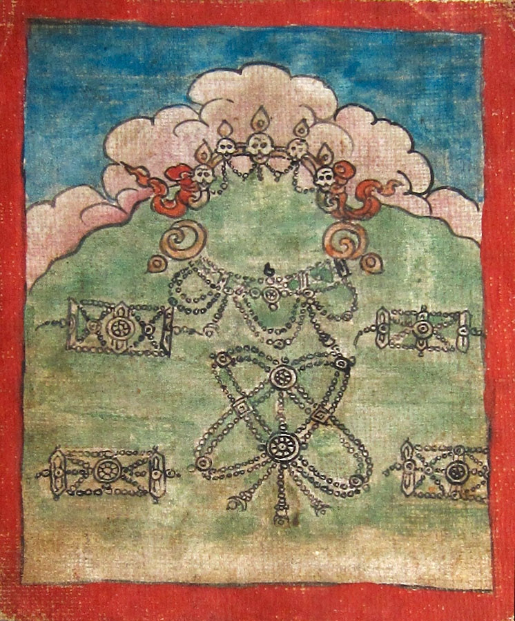 A Tsakli  Painting (Initiation Image) Depicting Bone Ornaments