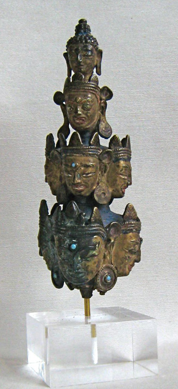 A bronze head of Avalokitesvara