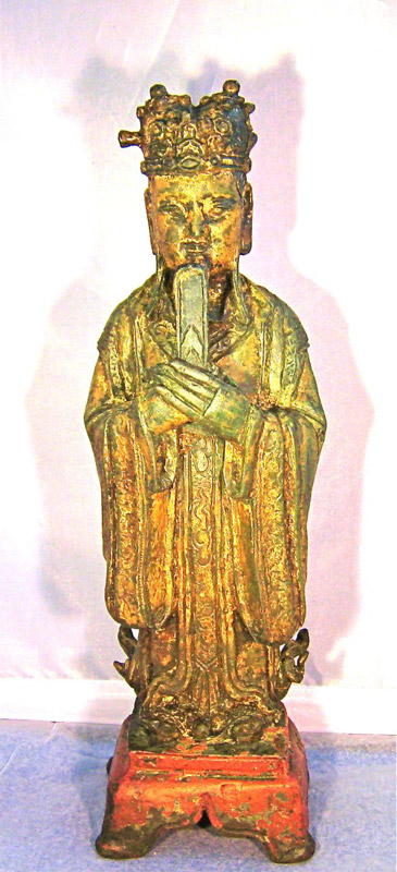 A Gilt Lacquer image of a Daoist Deity