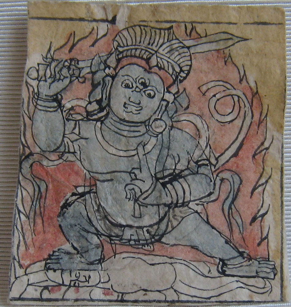 An early Tibetan consecration painting depicting Vajrapani