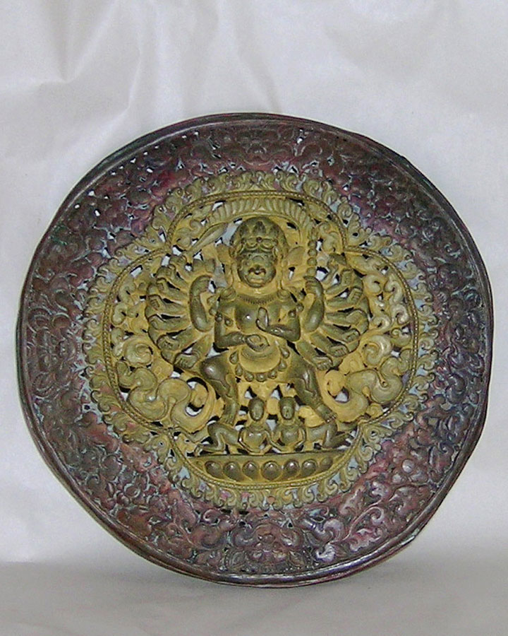 A  plaque depicting Bhairav