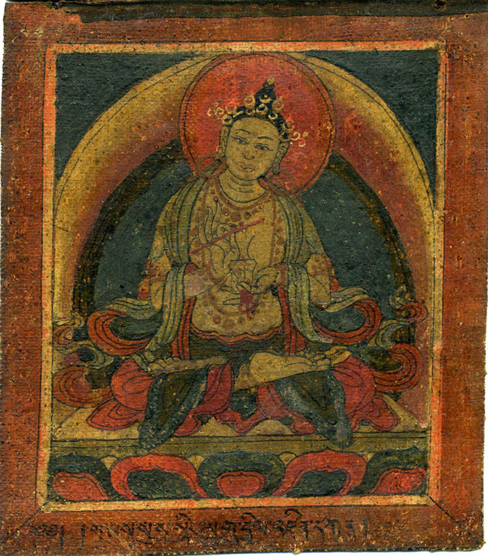 A Tsakli painting depicting a feminine deity