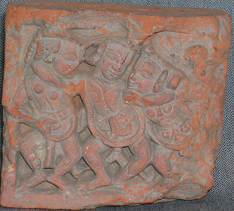 A terracotta plaque