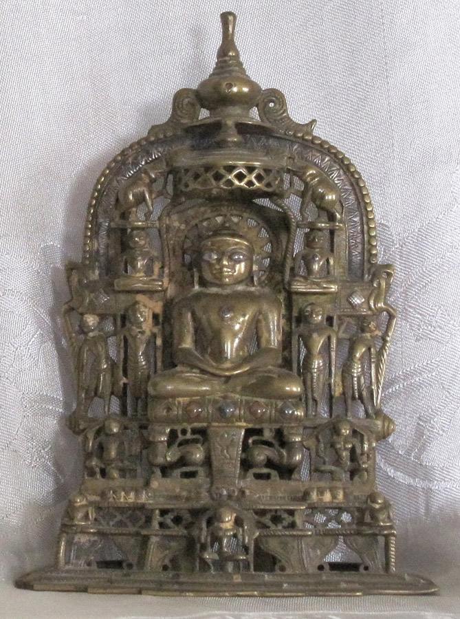 An inscribed and inlaid bronze Jain shrine