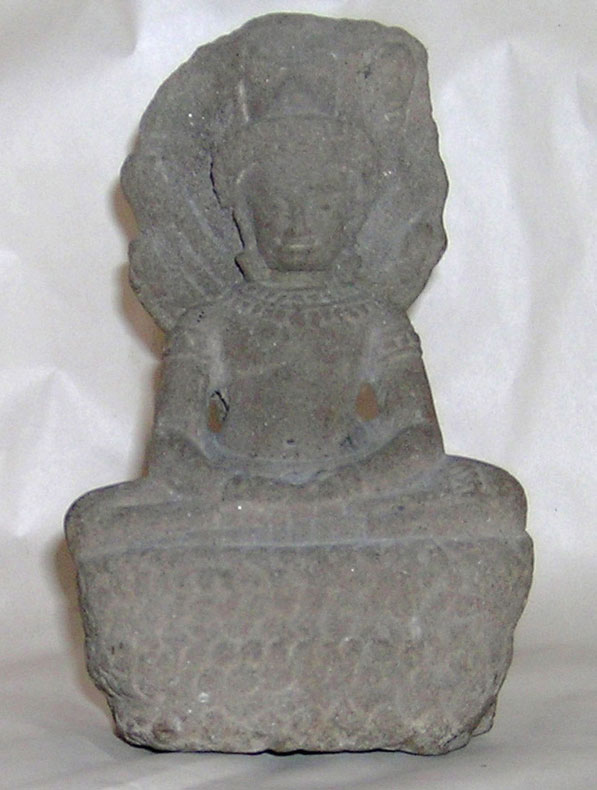 A Khmer stone image of the Buddha