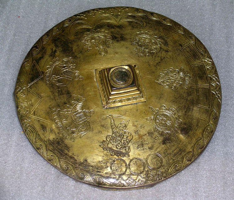 A gilt copper Mandala