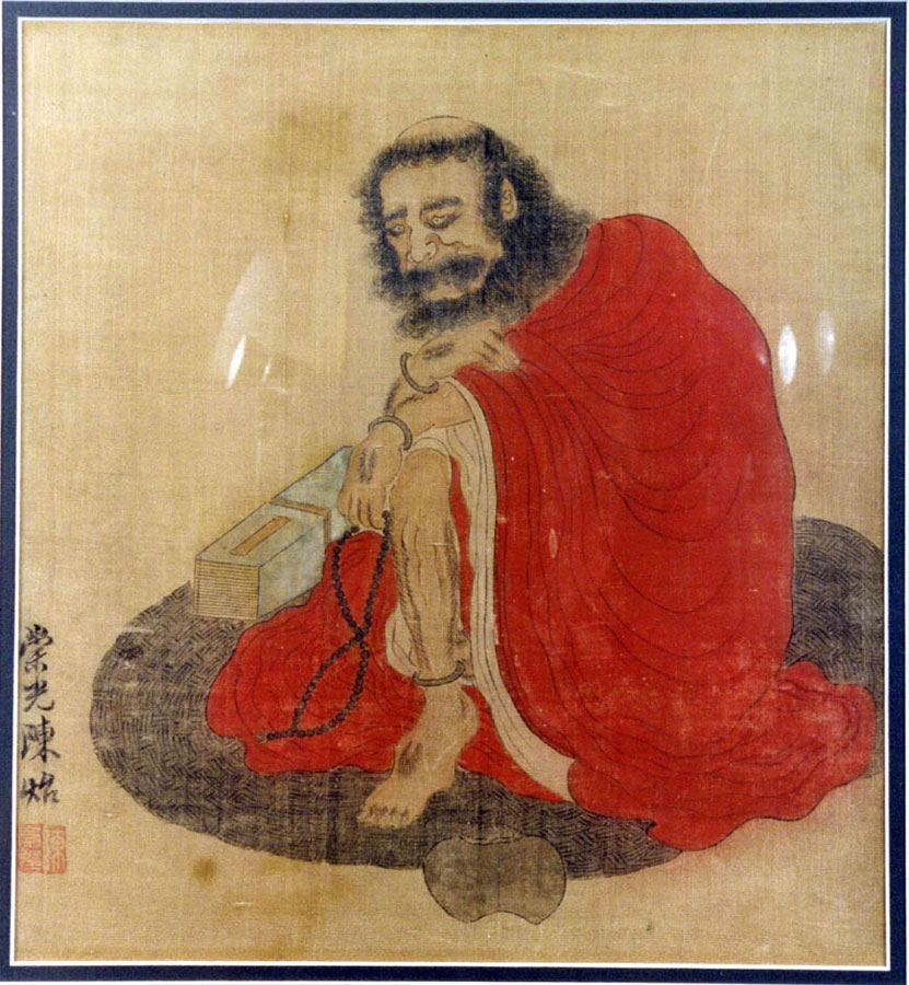 A fine painting of a Buddhist sage