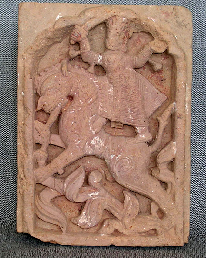 A terracotta plaque